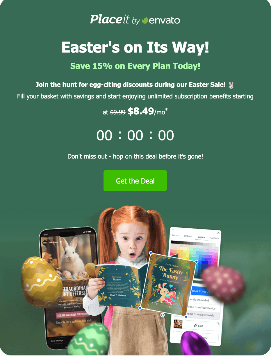 Promo email with countdown timer Promo email with countdown timer