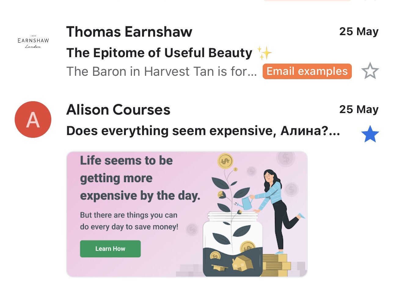 Gmail promo tab annotation example Gmail promo tab annotation example
