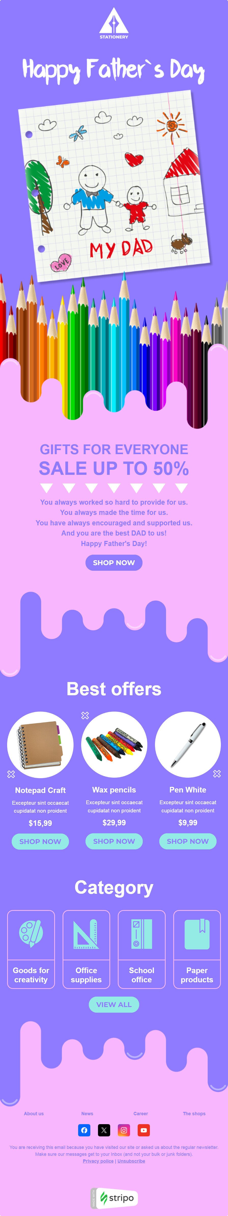 Email example of image and text modules Email example of image and text modules