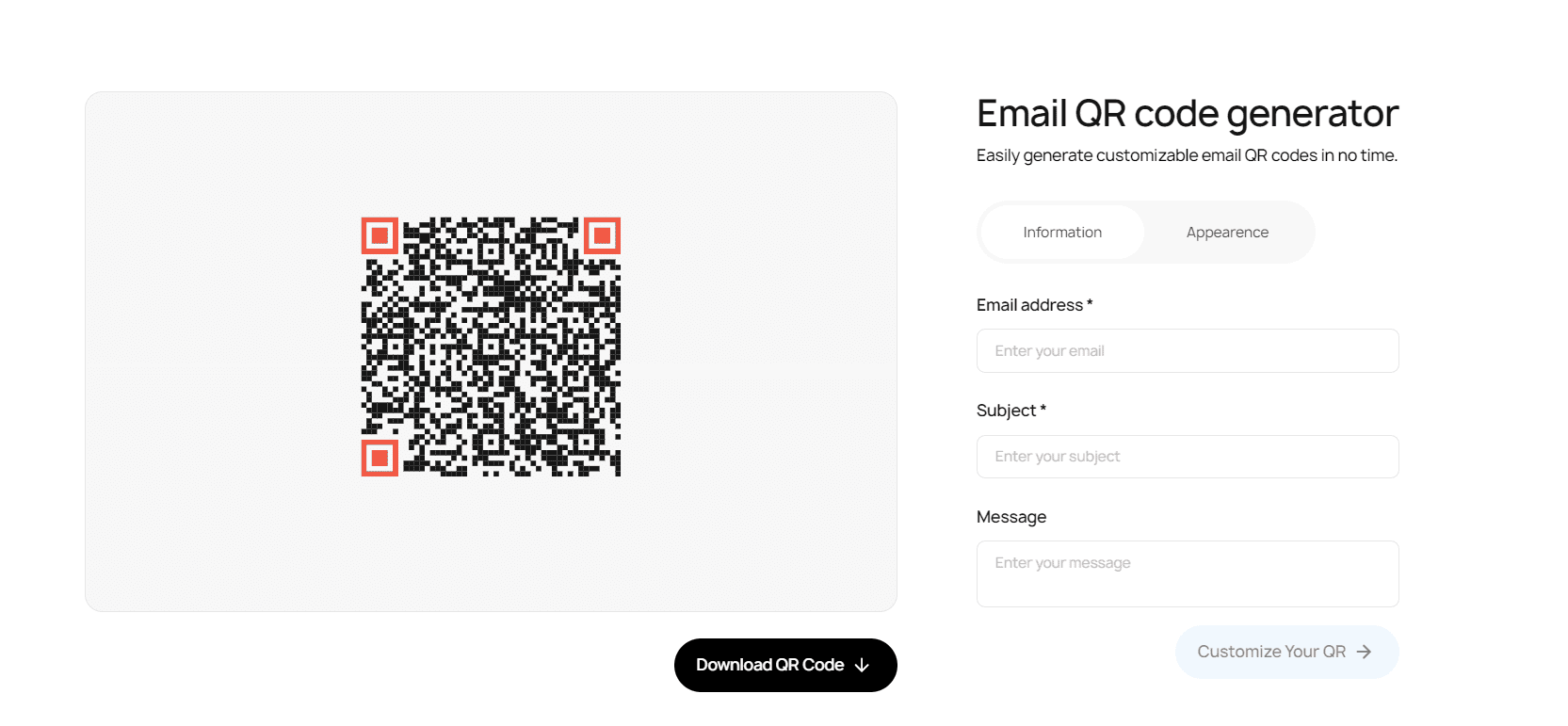 Stripo QR code generator