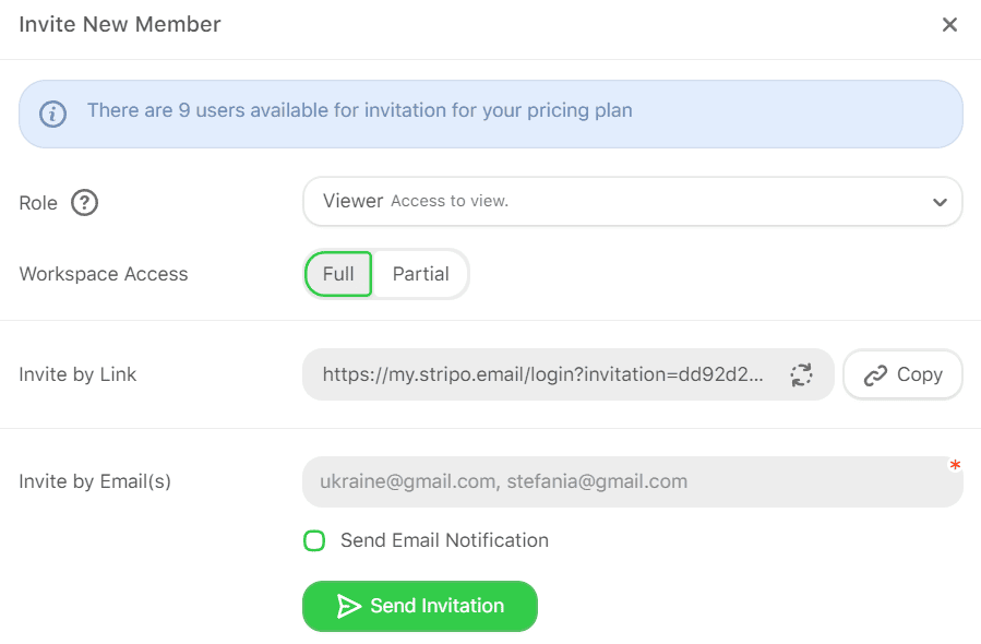 Improved member invitation