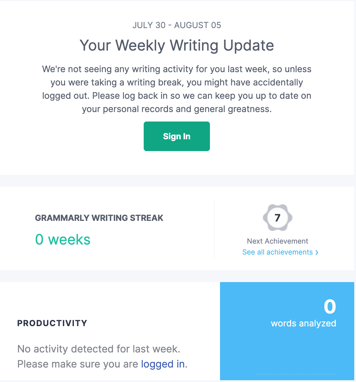 Creating targeted email campaigns for an inactive subscriber