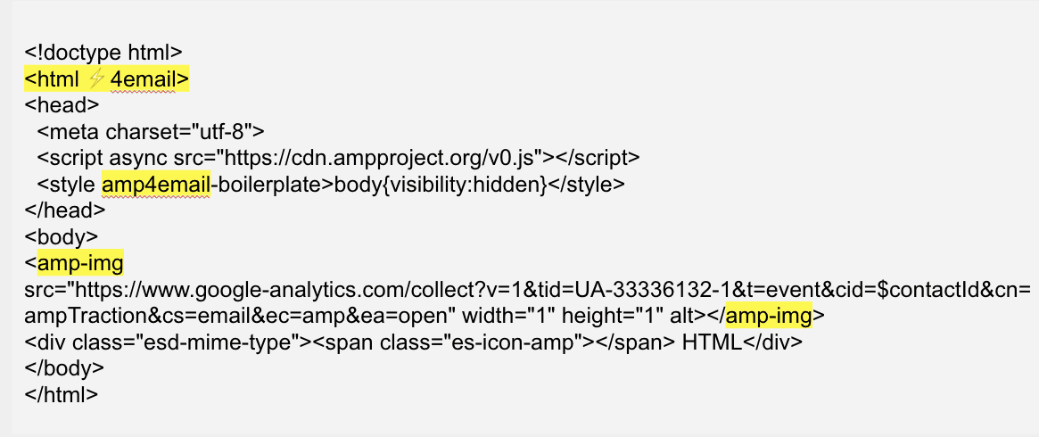 AMP eleements for gamified emails