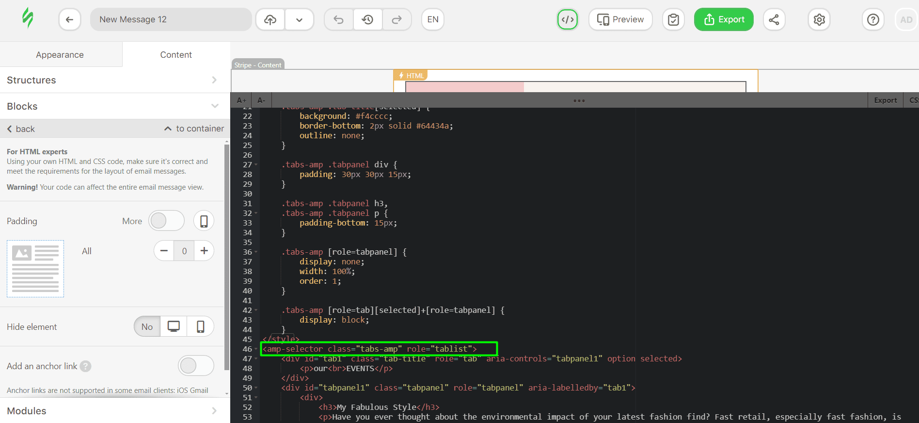 Where to add code for styles Where to add code for styles