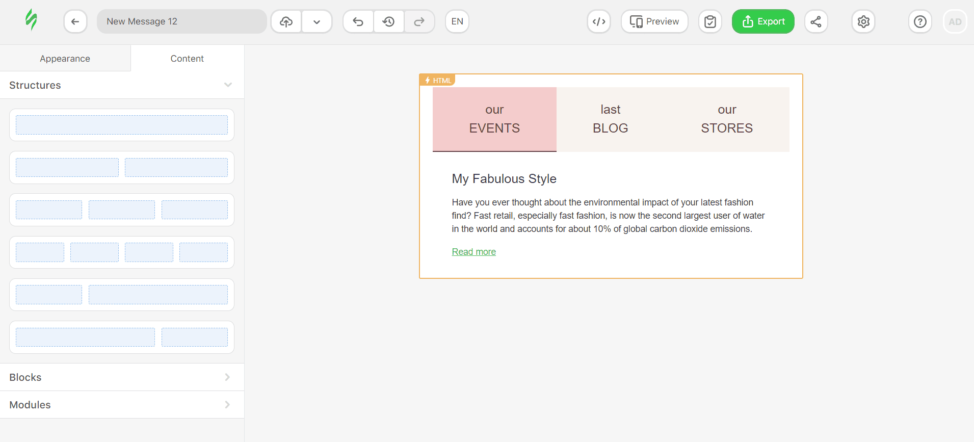 Tabs with styles Tabs with styles