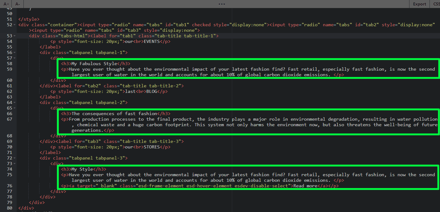 Where to place custom link code Where to place custom link code
