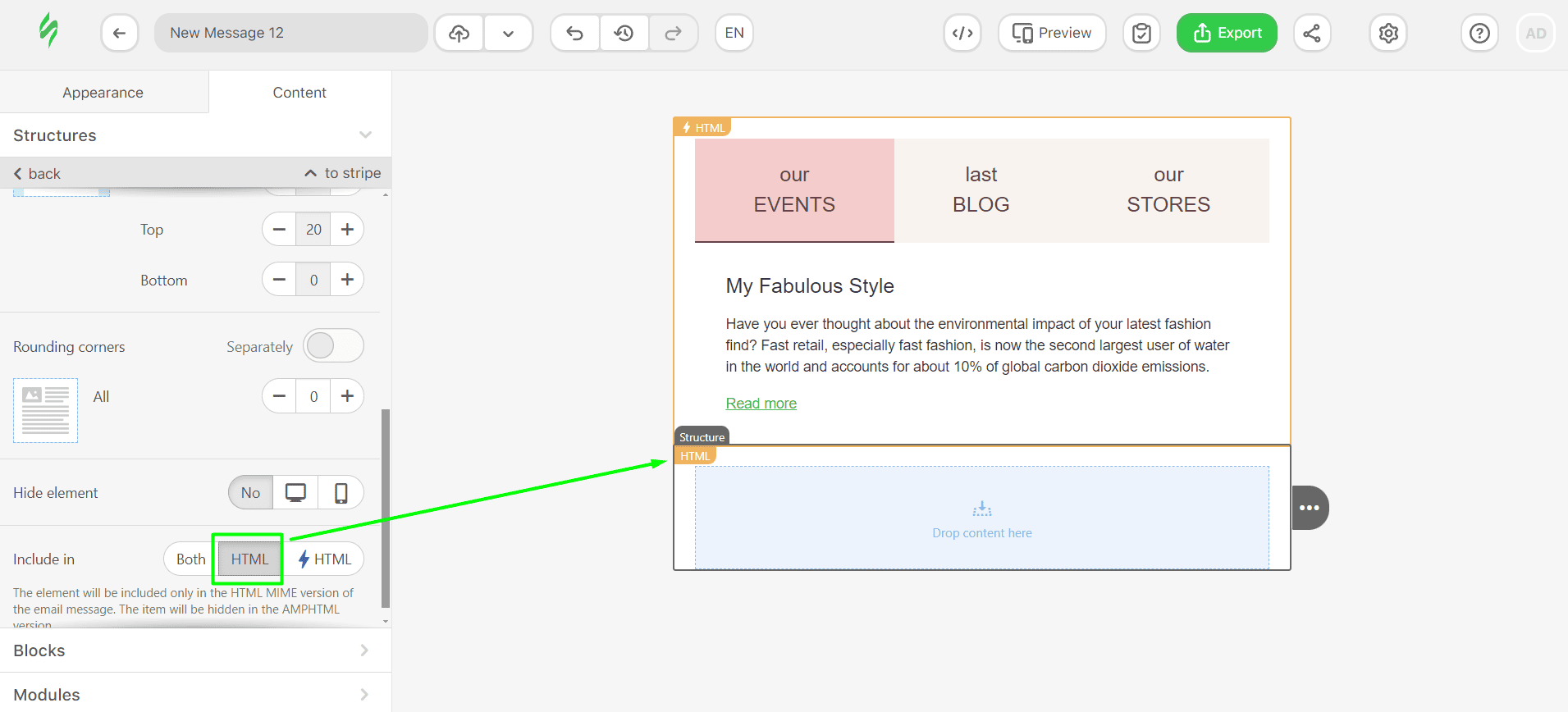 Enabling HTML only Enabling HTML only