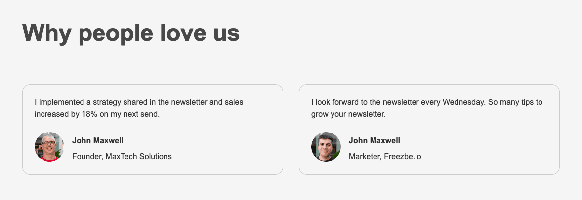 Add reviews or testimonials to your landing page Add reviews or testimonials to your landing page