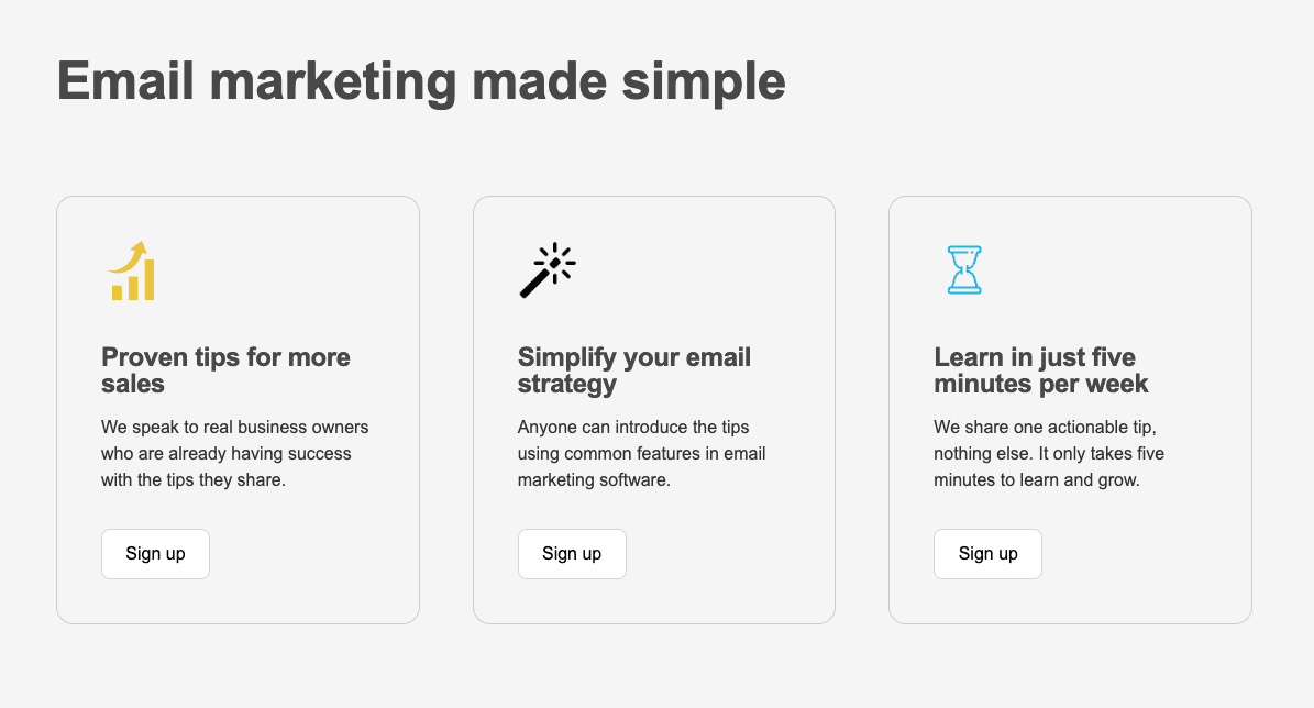 Add benefits to your page to convince people to subscribe Add benefits to your page to convince people to subscribe