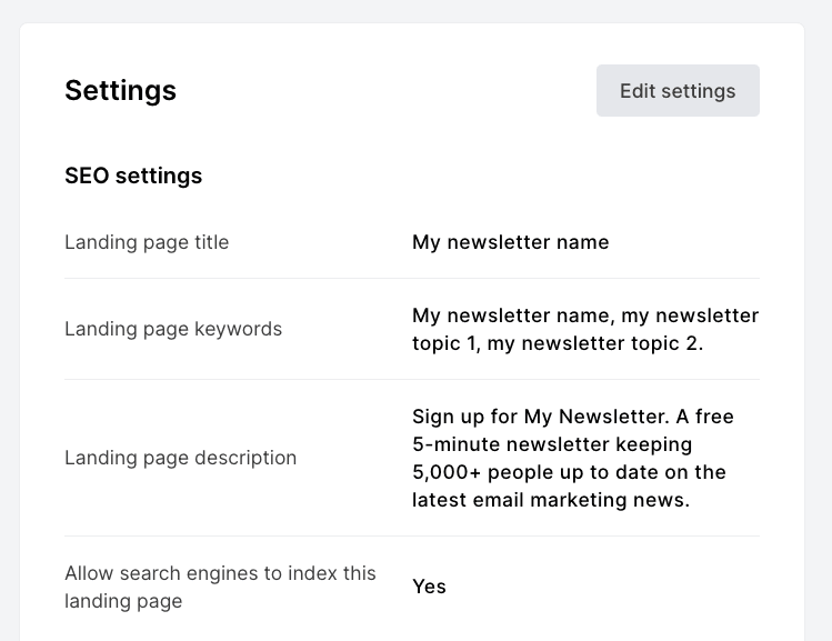 Optimize your page for SEO Optimize your page for SEO
