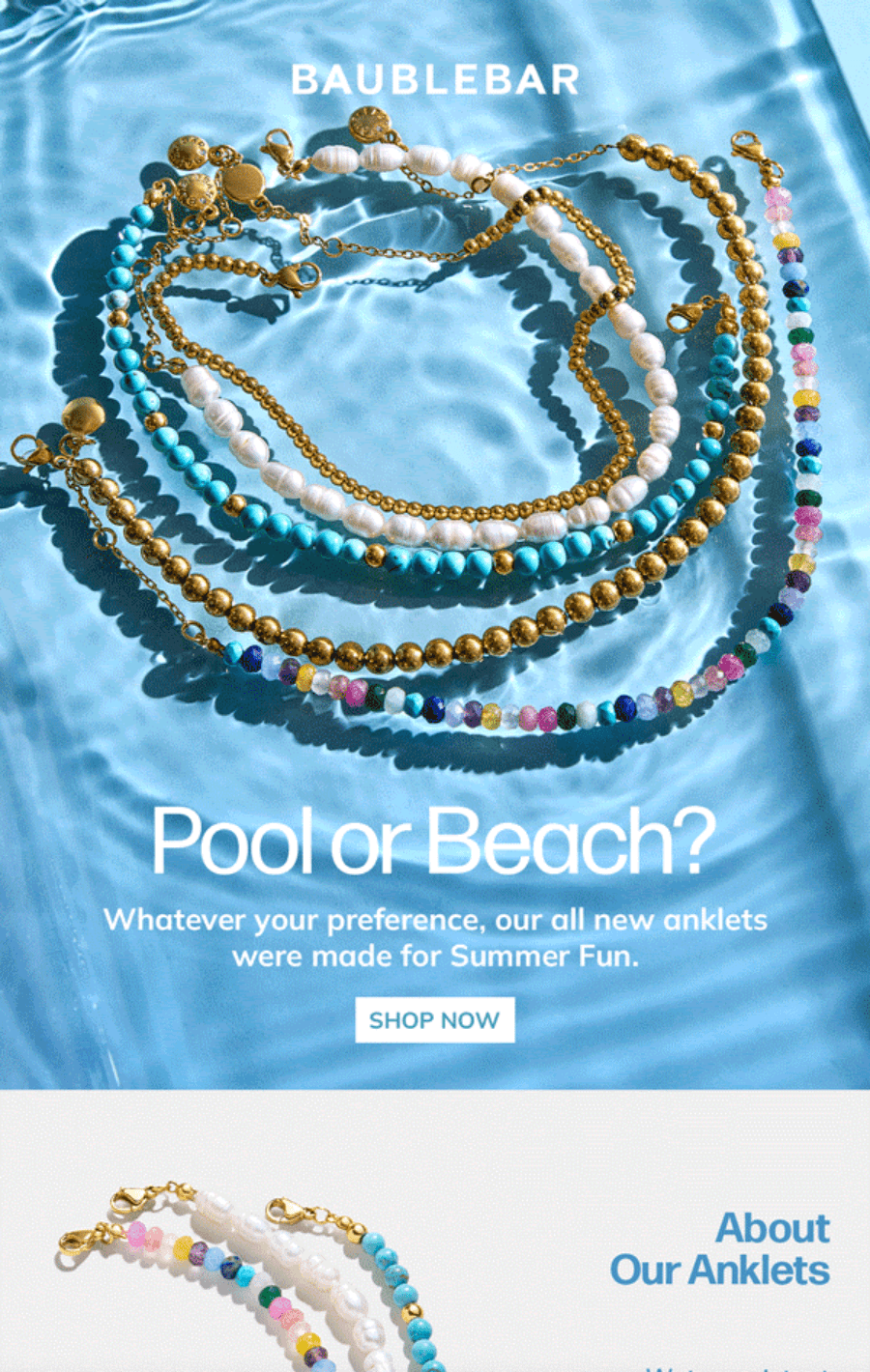 Promo email example for bijouterie Promo email example for bijouterie