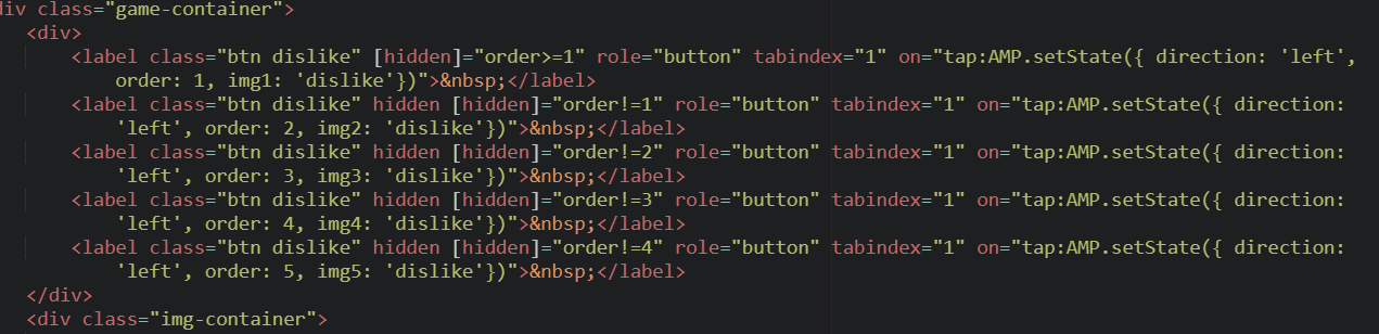 Code for displaying dislike buttons