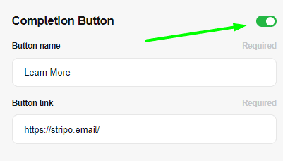 Creating a completion button