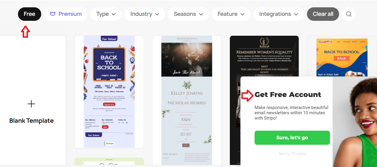 Free Stripo templates Free Stripo templates