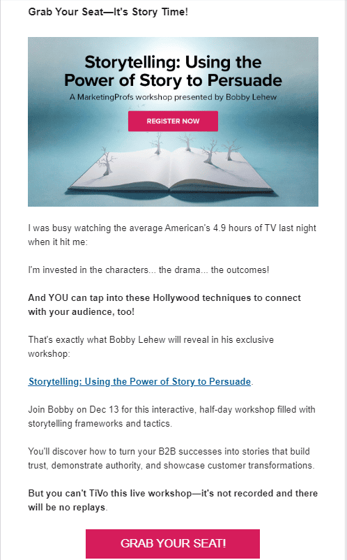 A sense of urgency in email example A sense of urgency in email example
