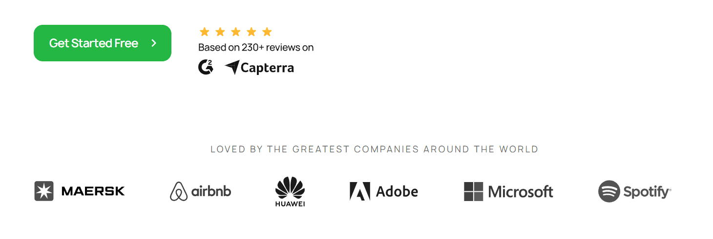 An example of social proof on a website An example of social proof on a website