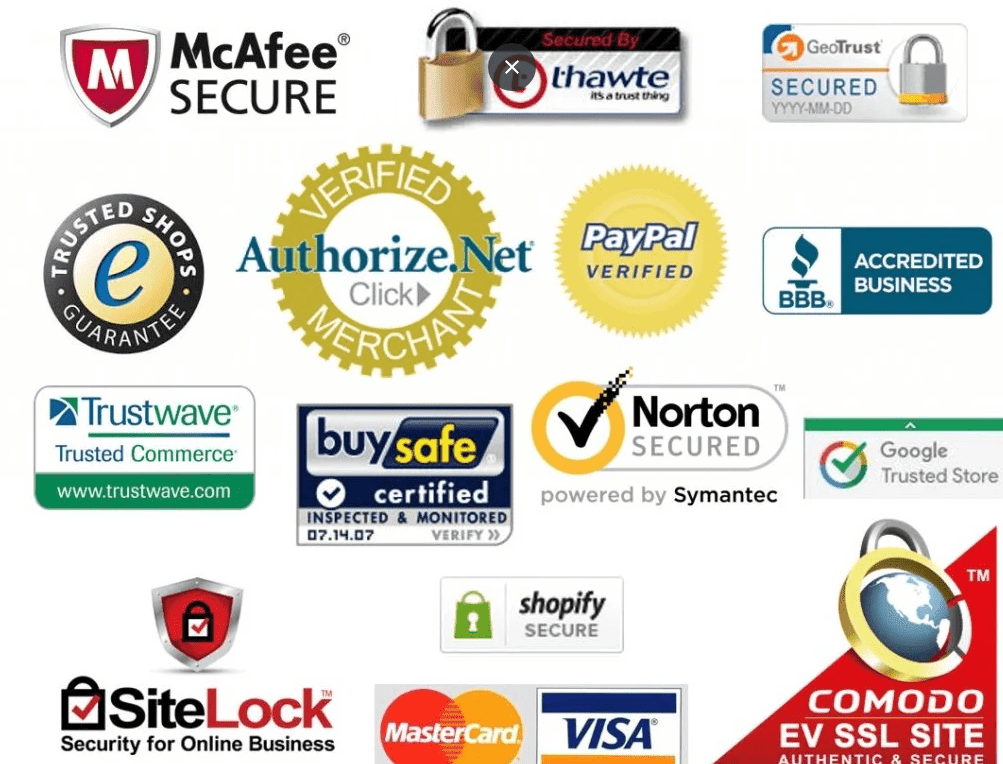 Trust badges you can add at the bottom of your email message Trust badges you can add at the bottom of your email message