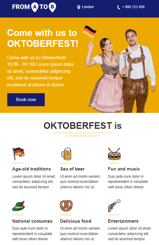 Promotional email example Promotional email example