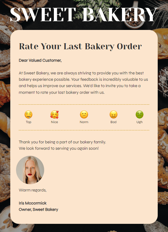 NPS email example NPS email example