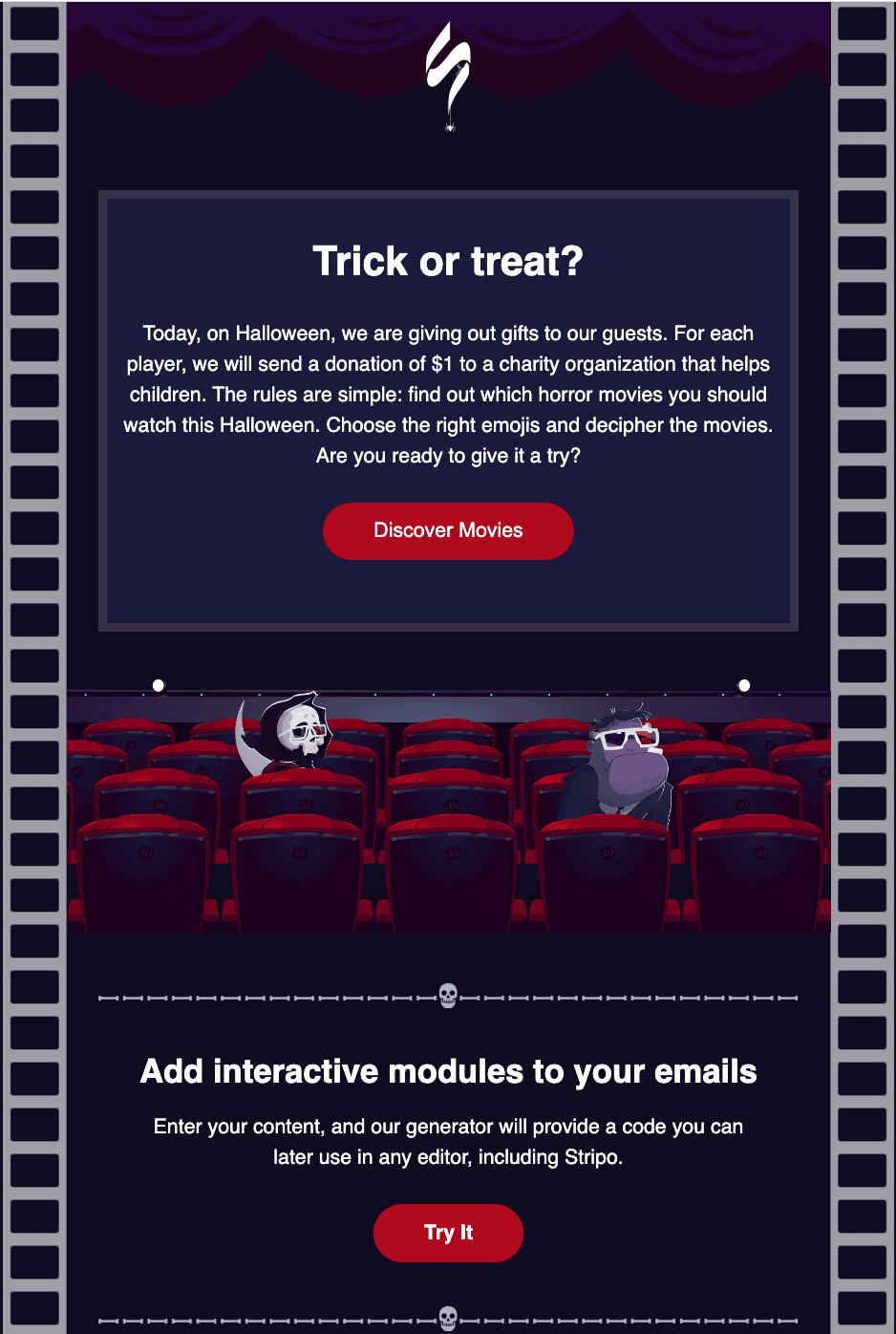 Halloween email interactive idea Halloween email interactive idea