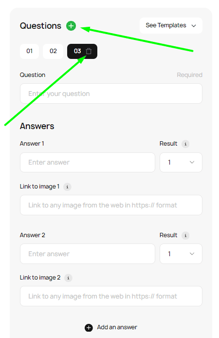 Adding more questions Adding more questions