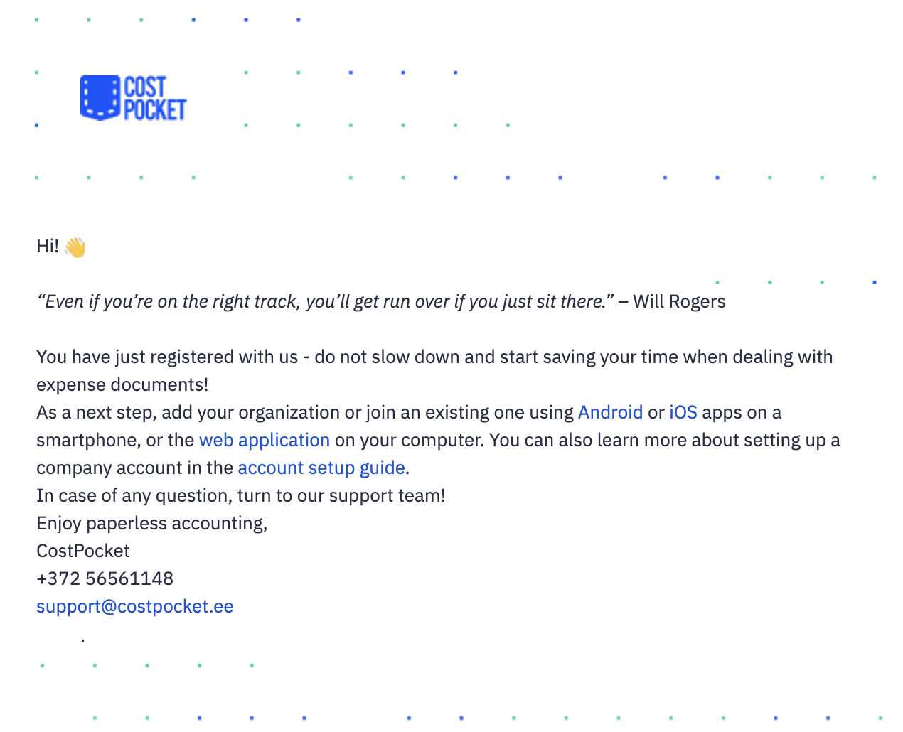 Trigger email example Trigger email example