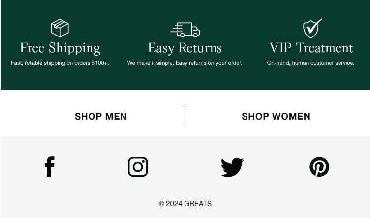 Encourage users to follow your social media accounts
