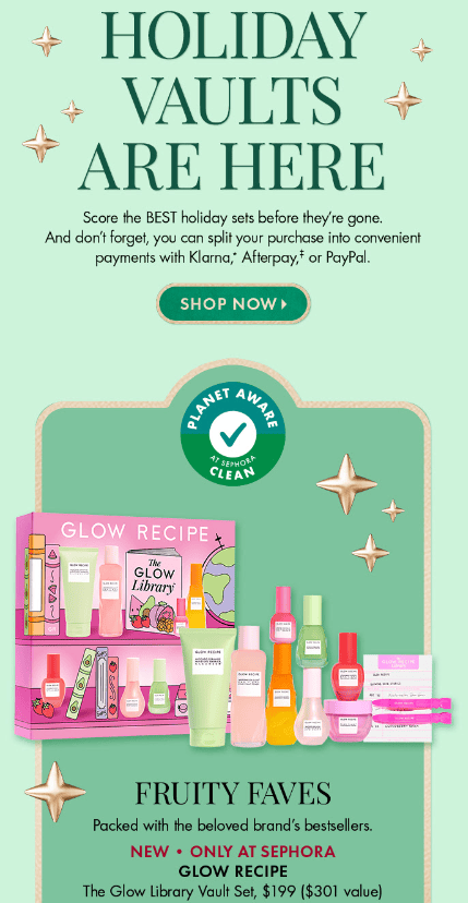 Святковий лист від Sephora Святковий лист від Sephora