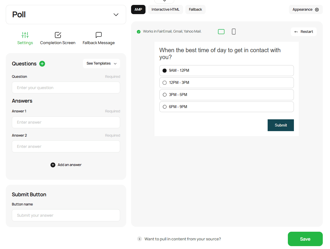 Interactive poll module Interactive poll module