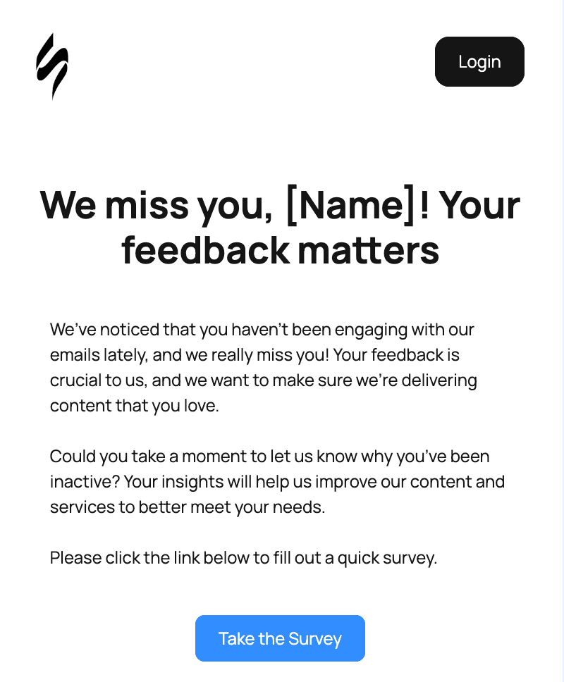 Trigger email to a passive audience Trigger email to a passive audience