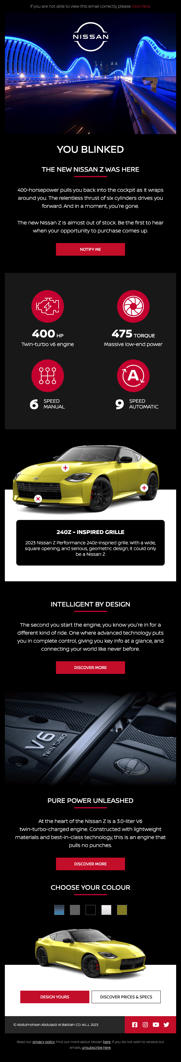 Promo email example for the automobile industry Promo email example for the automobile industry