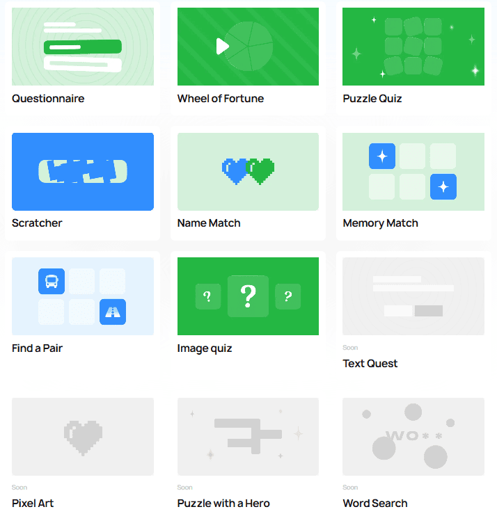 Stripo game types in gamification Stripo game types in gamification