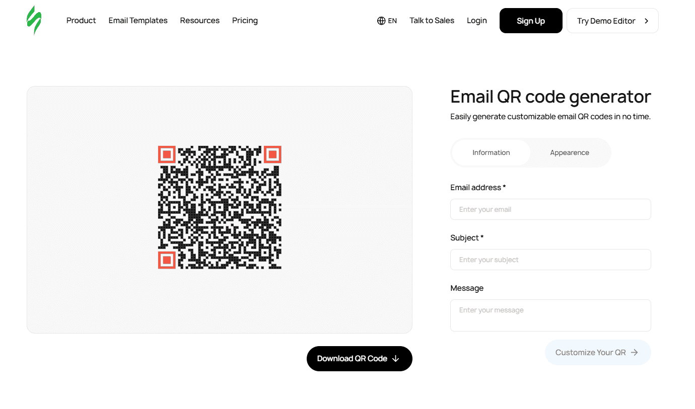 Генератор QR-кодів для листів Stripo Генератор QR-кодів для листів Stripo