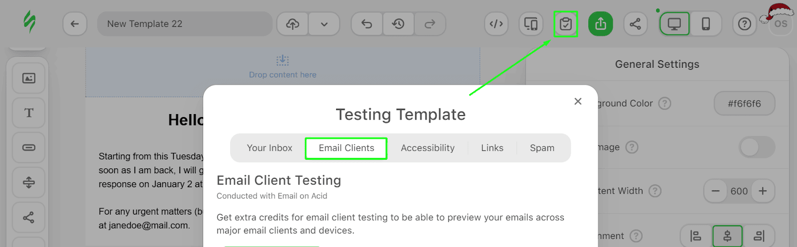 Étapes du test de compatibilité client e-mail Étapes du test de compatibilité client e-mail