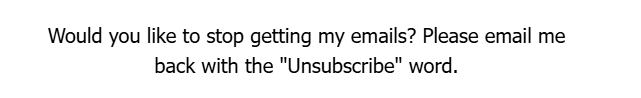 Пример текста отписки в follow-up письме Пример текста отписки в follow-up письме