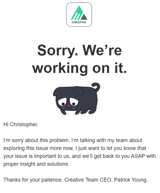 Damage control email blast Damage control email blast