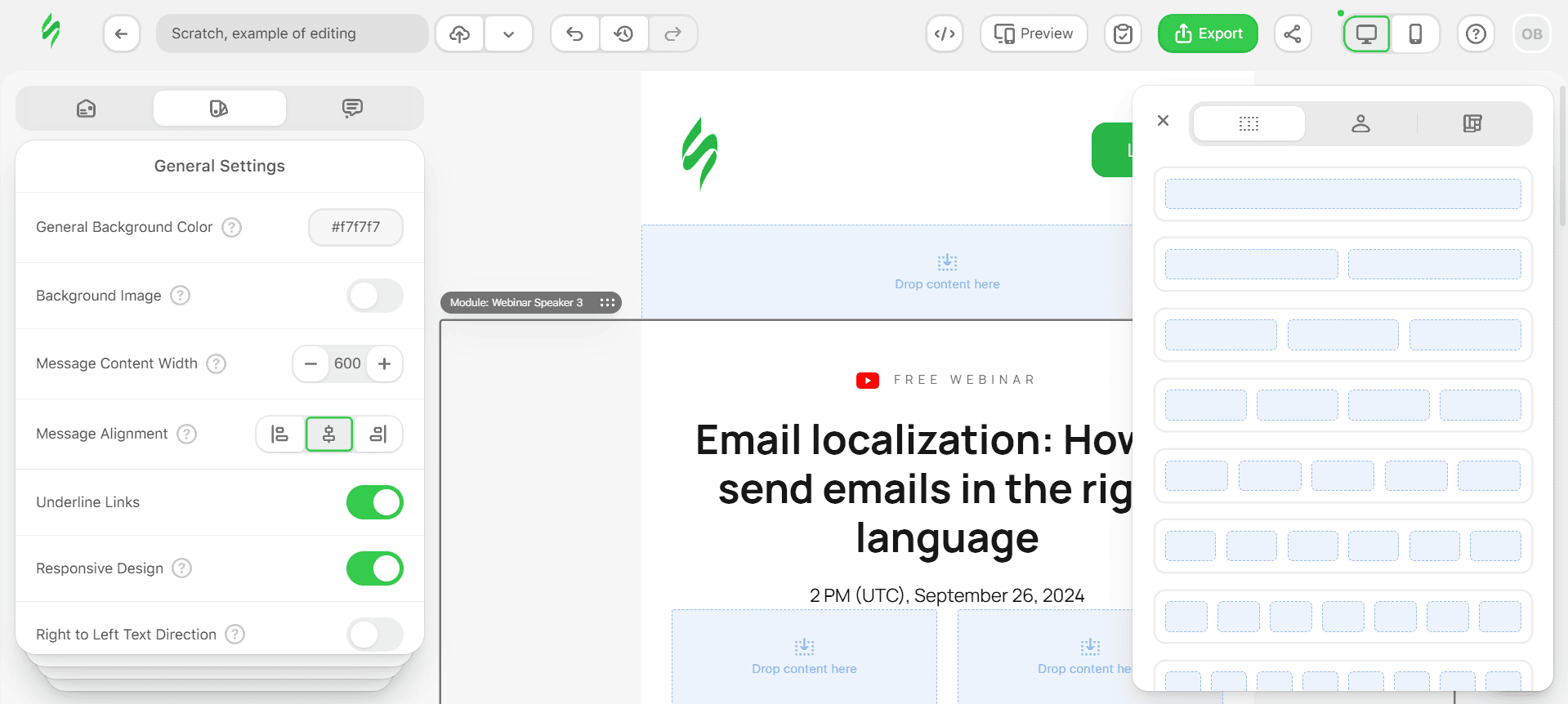 Example of creating email from scratch Example of creating email from scratch