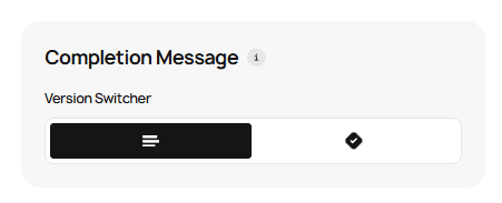 Text completion message Text completion message