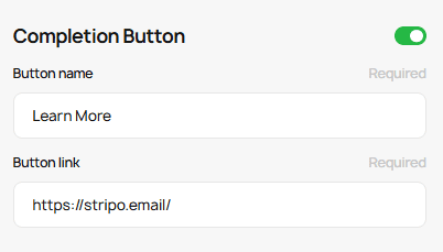 Adding a completion button Adding a completion button