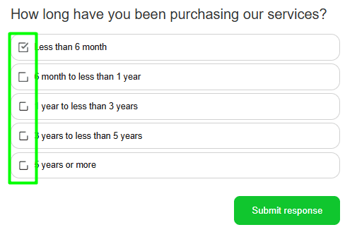 Answer icons Answer icons