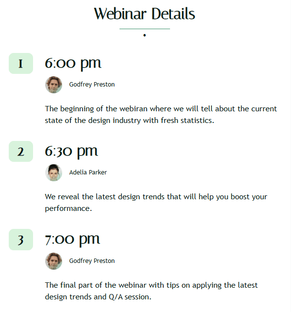 E-Mail-Erinnerung mit Agenda-Überblick E-Mail-Erinnerung mit Agenda-Überblick