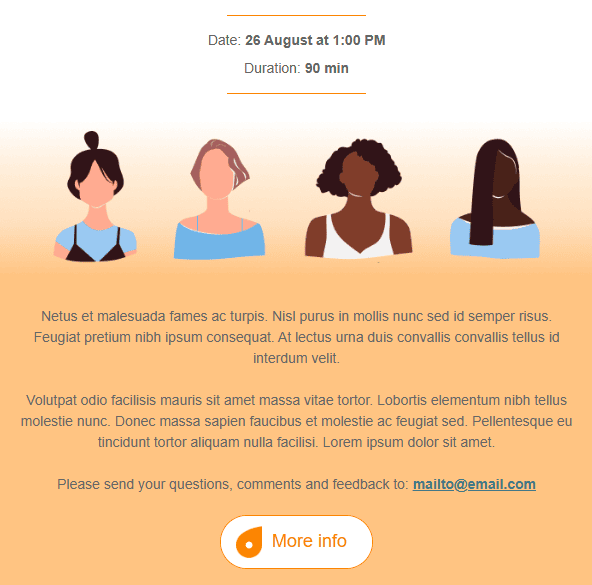 Beispiel für eine Erinnerungs-E-Mail zu einer Online-Networking-Veranstaltung Beispiel für eine Erinnerungs-E-Mail zu einer Online-Networking-Veranstaltung