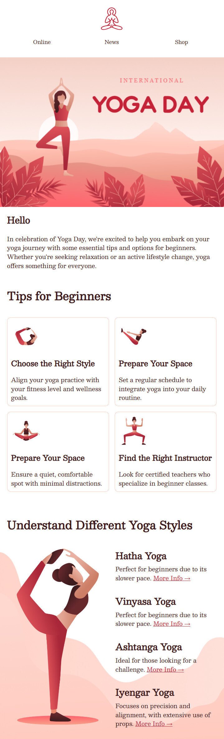 Email example for the consideration stage