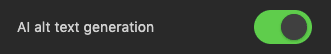 Enabling alt text generation with GenAI Enabling alt text generation with GenAI