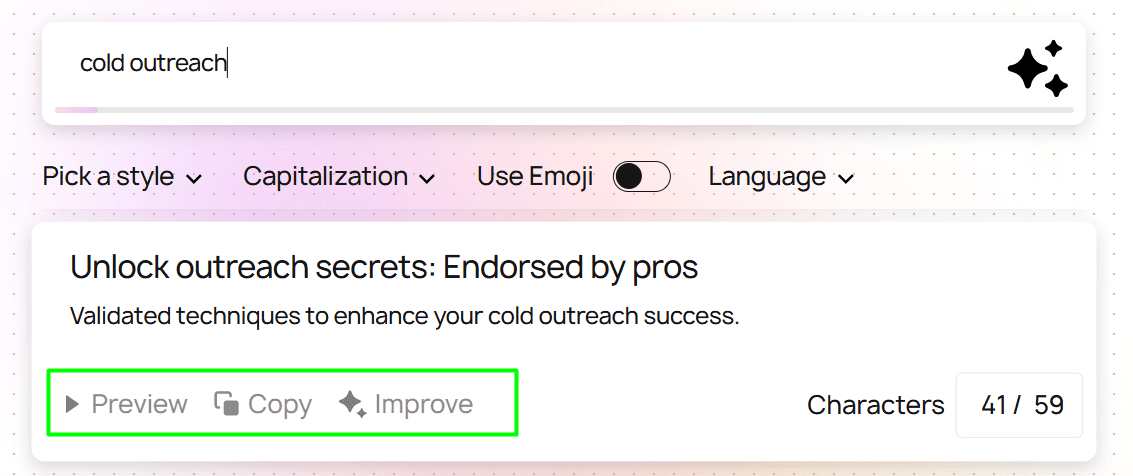 How to preview, copy, and improve generated subject lines How to preview, copy, and improve generated subject lines