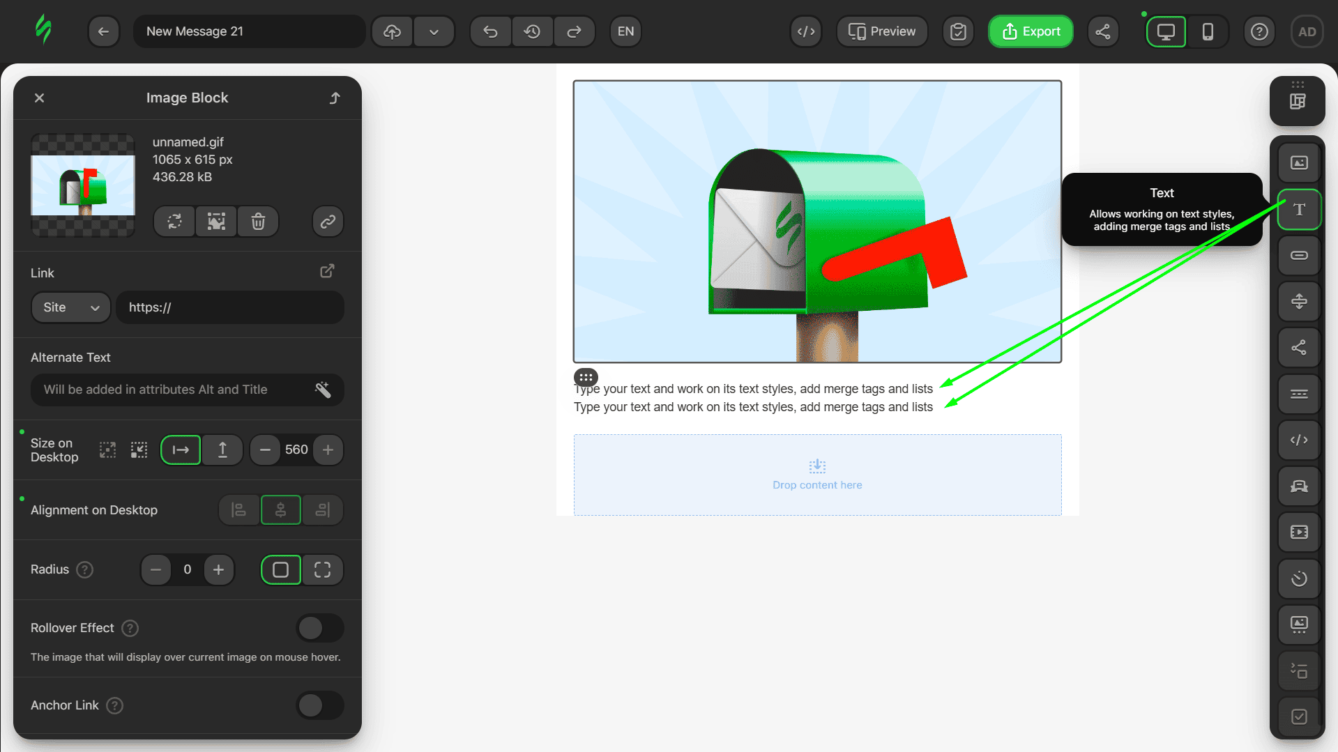 Adding Text blocks Adding Text blocks