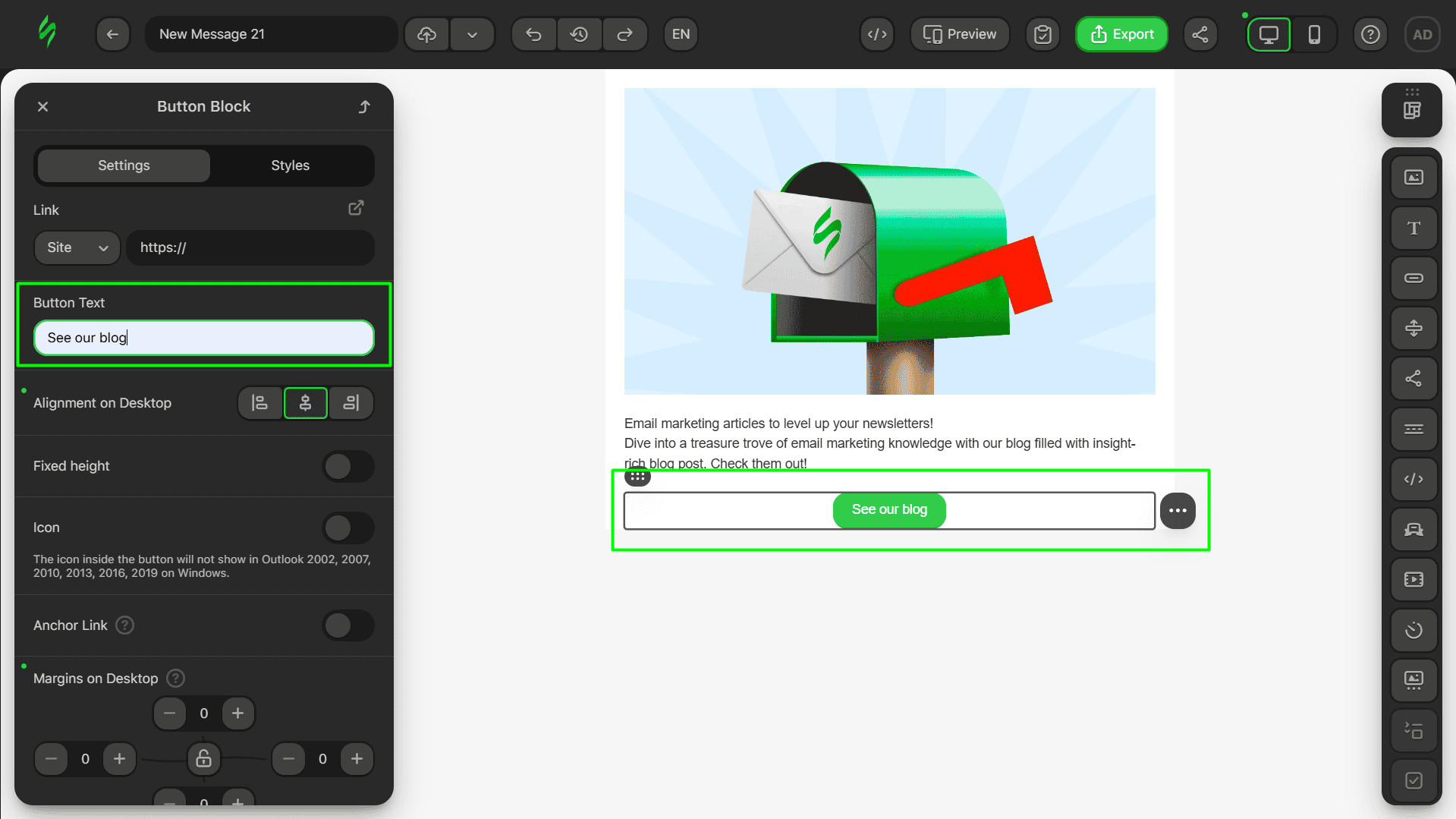 Changing button text Changing button text