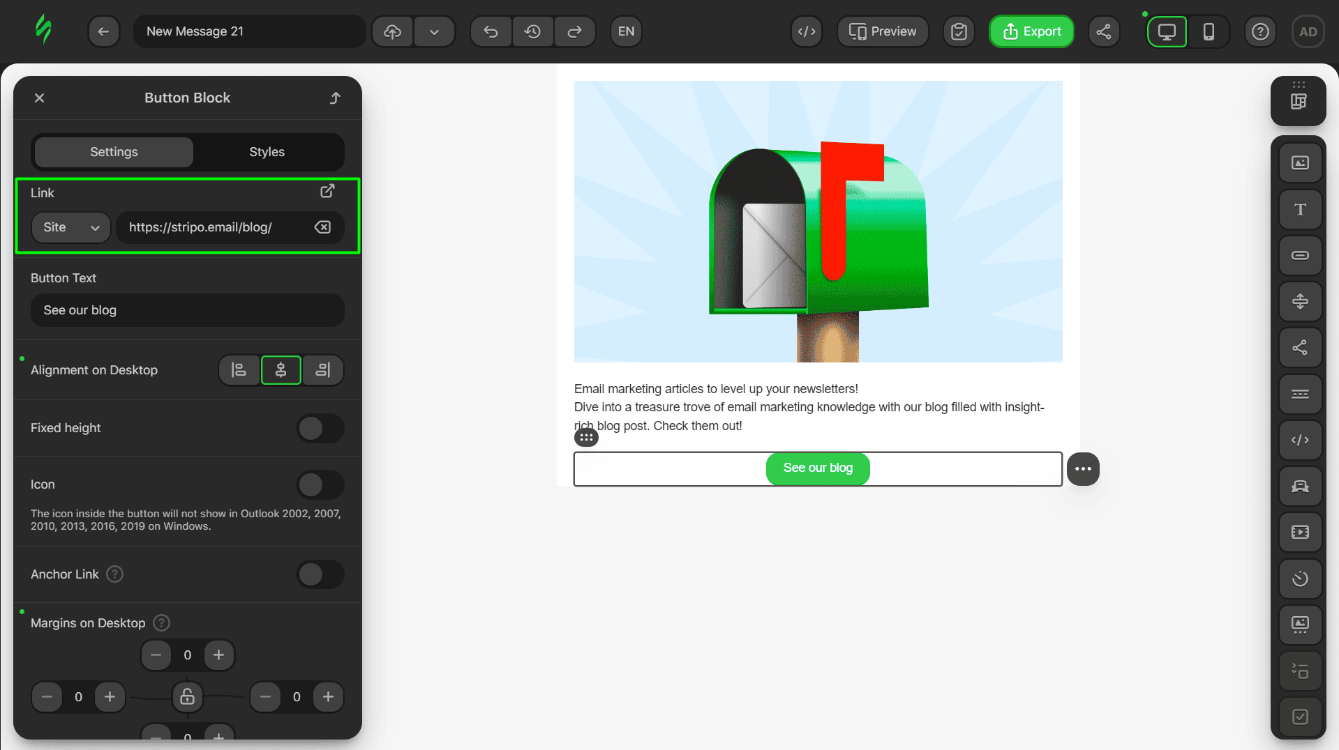 Adding link to a button Adding link to a button