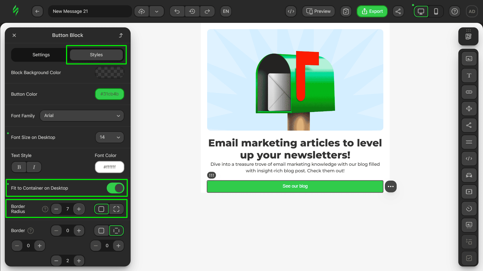 Tweaking button look Tweaking button look