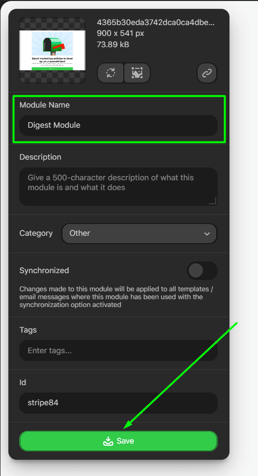 Naming the module and saving it Naming the module and saving it